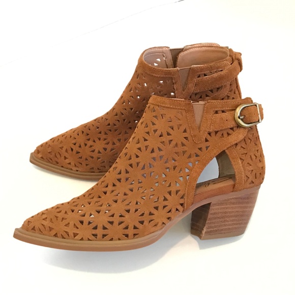 SBICCA Suede Ankle Boots Bohemian Chunky Block Heel Booties Women’s Size 7 - Picture 7 of 16